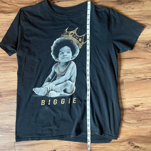Notorious B.I.G. Black Short Sleeve Baby Biggie Crown T-Shirt Size L Crew Neck - Picture 5 of 6